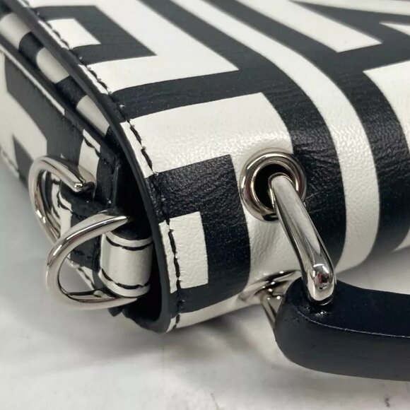 FENDI 7AS142 Marc Jacobs collab Baguette Pouch Logo Shoulder Bag 2WAY Hand Bag - Picture 9 of 16